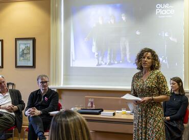 Clare Purcell, Meadow Arts. Our Place launch, Leominster (2024). Image courtesy of Meadow Arts. Photographer, Tegen Kimbley