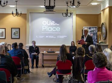 Nic Millington, Herefordshire Cultural Partnership. Our Place launch, Leominster (2024). Image courtesy of Meadow Arts. Photographer, Tegen Kimbley