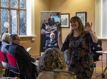 Rebecca Farkas, Rural Media. Our Place launch, Leominster (2024). Image courtesy of Meadow Arts. Photographer, Tegen Kimbley