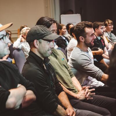 Smiling audience