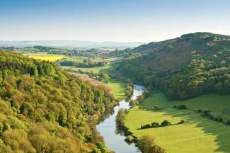 River Wye running through the Wye Valley in Herefordshire