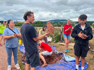 South Wye Growing Local Jon Williams explains claymaking