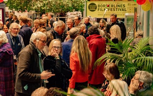 Crowd attending Borderlines Film Festival